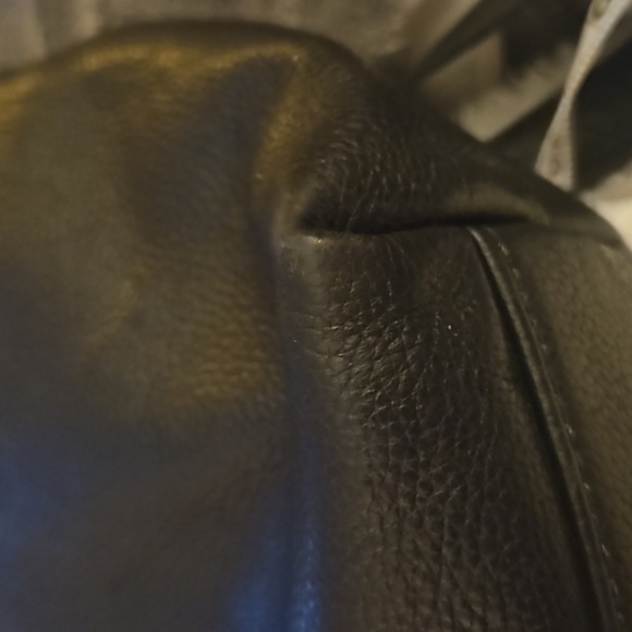 ASPEN Large Black Leather Satchel Crossbody Bag - Picture 14 of 16